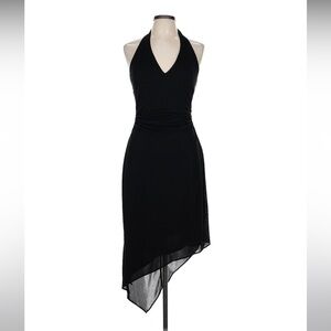 David Meister Black Halter cocktail dress